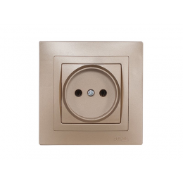 Розетка одинарная Luxel BRAVO (5601) платиновая
