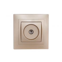 Розетка телевизионная Luxel BRAVO (5609) платиновая