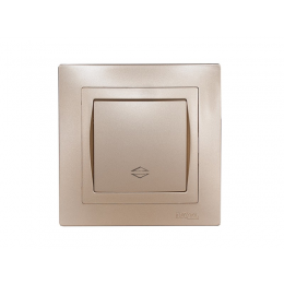 Выключатель проходной Luxel BRAVO (5615) платиновый