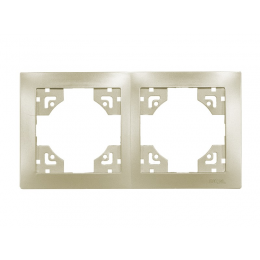 Рамка 2-я горизонтальная Luxel BRAVO (5622) платиновая