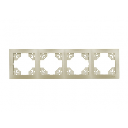 Рамка 4-я горизонтальная Luxel BRAVO (5624) платиновая