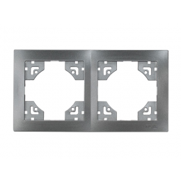 Рамка 2-я горизонтальная Luxel BRAVO (5722) графитовая