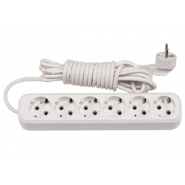 Сетевой удлинитель Luxel 6 розеток 5М с заземлением (7185)