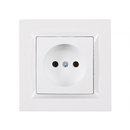 Розетка одинарная Luxel JAZZ (9001) белая