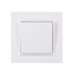 Выключатель одинарный Luxel JAZZ (9002) белый