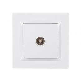 Розетка телевизионная Luxel JAZZ (9009) белая