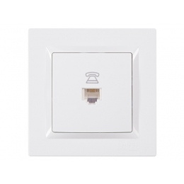 Розетка телефонная Luxel JAZZ (9010) белая