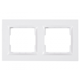 Рамка 2-я горизонтальная Luxel JAZZ (9022) белая