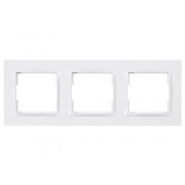 Рамка 3-я горизонтальная Luxel JAZZ (9023) белая