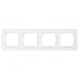 Рамка 4-я горизонтальная Luxel JAZZ (9024) белая