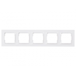 Рамка 5-я горизонтальная Luxel JAZZ (9025) белая
