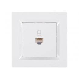 Компьютерная розетка Luxel JAZZ (9027) белая