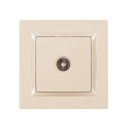 Розетка телевизионная Luxel JAZZ (9309) кремовая