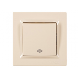 Выключатель проходной Luxel JAZZ (9315) кремовый