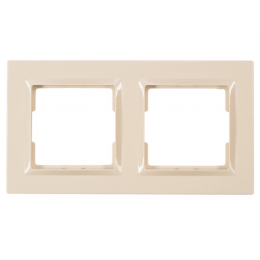 Рамка 2-я горизонтальная Luxel JAZZ (9322) кремовая