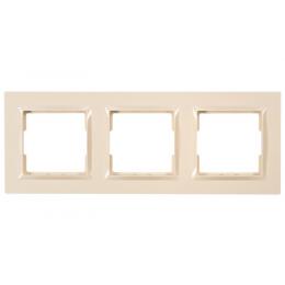 Рамка 3-я горизонтальная Luxel JAZZ (9323) кремовая