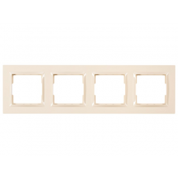 Рамка 4-я горизонтальная Luxel JAZZ (9324) кремовая
