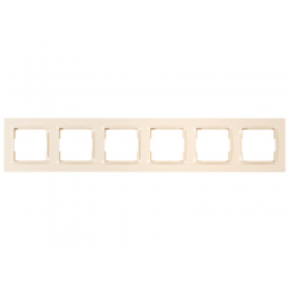 Рамка 6-я горизонтальная Luxel JAZZ (9326) кремовая
