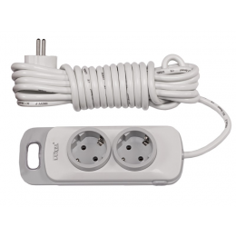 Сетевой удлинитель Luxel Nota 2 розетки 5М с заземлением (4115)