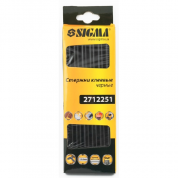 Стержни клеевые Ø11.2×200мм 6шт (черные) SIGMA (2712251)
