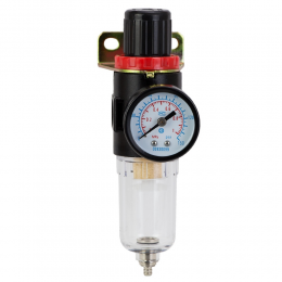Фильтр-влагоотделитель с редуктором и манометром 500 л/мин 1/4
