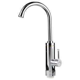 Кран-водонагреватель проточный HZ 3.0кВт 0,4-5бар для кухни гусак ухо на гайке (C) AQUATICA (HZ-6B143C)