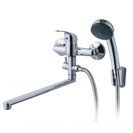 Смеситель IG Ø35 для ванны излив прямой 323мм дивертор выносной картриджный AQUATICA IG-3C249C (9709220)