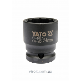 Головка торцева ударна дванадцятигранна для ступиць YATO 1/2