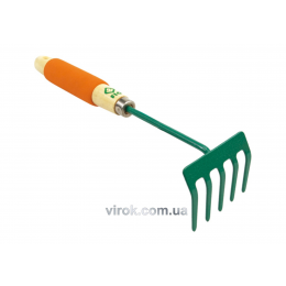 Граблі-міні садові металеві FLO 300 мм 5 зубів