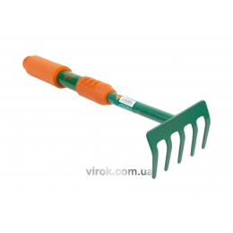 Граблі-міні садові металеві FLO 365 мм 5 зубів