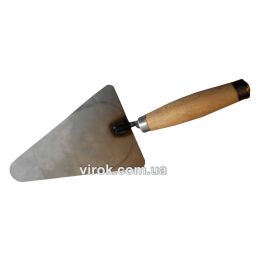 Кельма мулярська трикутна вузька VIROK 190 мм з металевим наконечником