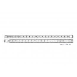 Лінійка двостороння з нержавіючої сталі STANLEY 200 х 13 мм