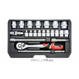 Набір головок торцевих YATO 3/8'' М6-22 мм 22 шт