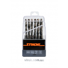 Набір свердл по металу STHOR HSS 1-10 мм 19 шт