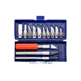 Набір ножів для різблення по дереву VOREL 3 ножі + 13 лез