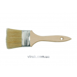 Пензель плоский VOREL з дерев'яною ручкою 76 мм