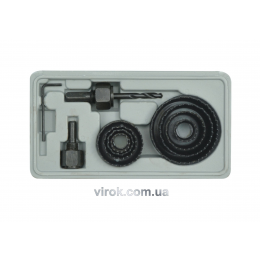 Набір пил кільцевих по дереву VOREL 19-64 мм 11 шт в кейсі