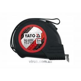 Рулетка з нейлоновим покриттям і магнітним наконечником YATO 8 м х 25 мм