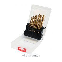 Набір свердл по металу YATO HSS-TiN 1-10 мм 19 шт