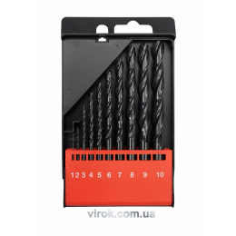 Набір свердл по металу YATO HSS 1-10 мм 10 шт