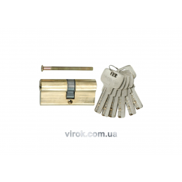 Серцевина замка асиметрична латунна VOREL 87 мм 36/51 мм 6 ключів