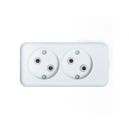 Колодка Luxel 2 розетки без заземления (7301)