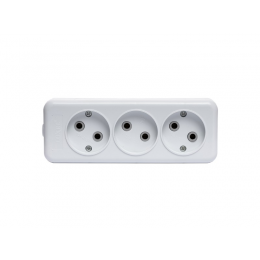 Колодка Luxel 3 розетки без заземления (7321)