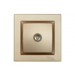 Розетка телевизионная Luxel JAZZ (9609) Бронзовая