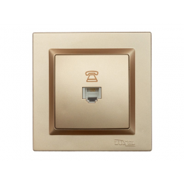 Розетка телефонная Luxel JAZZ (9610) Бронзовая