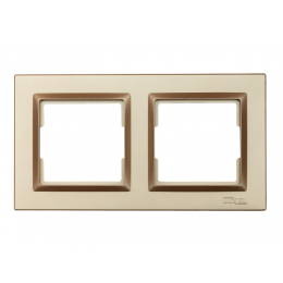 Рамка 2-я горизонтальная Luxel JAZZ (9622) Бронзовая