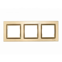 Рамка 3-я горизонтальная Luxel JAZZ (9623) Бронзовая