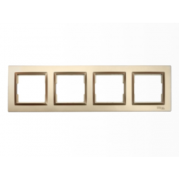 Рамка 4-я горизонтальная Luxel JAZZ (9624) Бронзовая