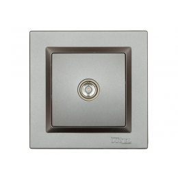 Розетка телевизионная Luxel JAZZ (9709) Графитовая
