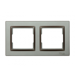 Рамка 2-я горизонтальная Luxel JAZZ (9722) Графитовая